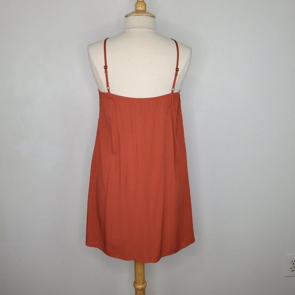 Live To Be Spoiled Mecca Orange Baby Doll Spaghetti Strap Dress, M (Juniors) - Picture 6 of 9